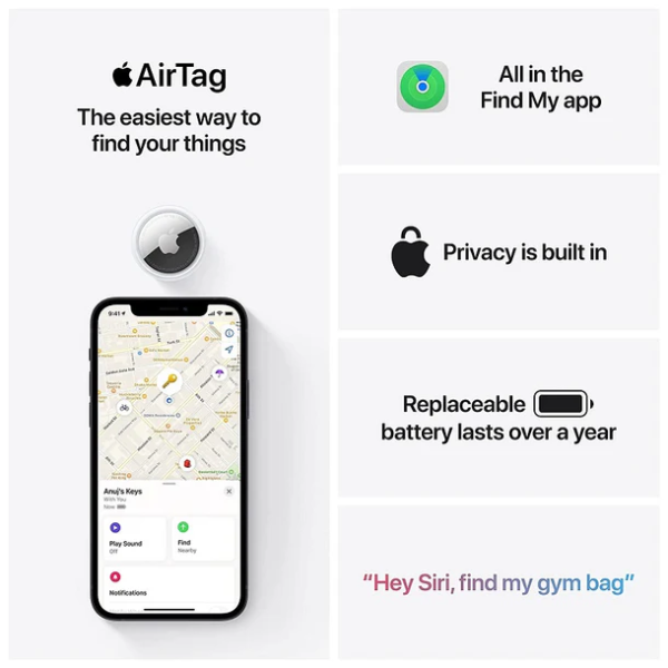 Apple AirTag 4 Pack 1st Gen - Image 3